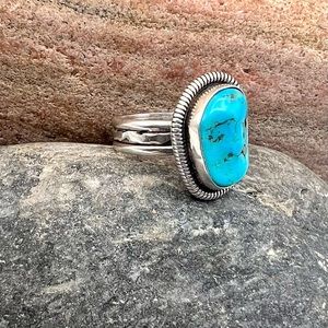 Silver and Turquoise Men's Ring